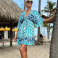 Rochie boemă, lejeră, cu decolteu în V, pentru femei