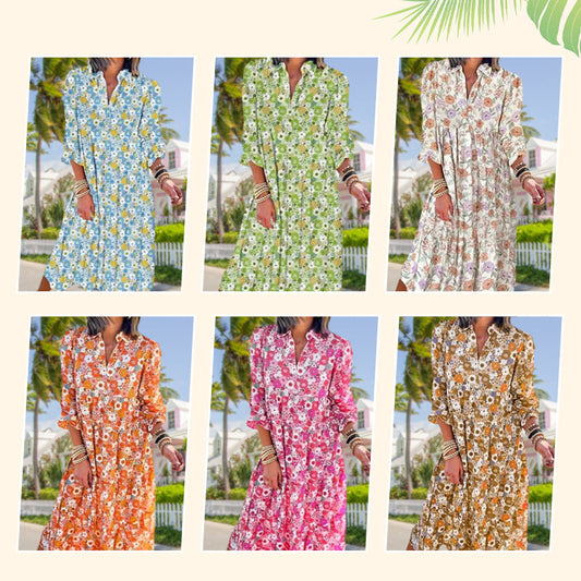 🌸Rochii casual lejere cu imprimeu floral pentru femei