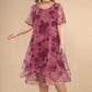 👗Elegant mare dimensiune vrac sifon imprimate rochii