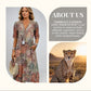 🏖️ Vânzare de vară cu 50% reducere 🌼Rochie cu imprimeu leopard Safari Fashion