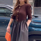 💝Reducere de 50%💝Rochie lungă elegantă Color Block pentru femei👗