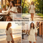 🔥 Rochie mini casual femei cu mâneci scurte, talie elastică, croi lejer vaporoasă