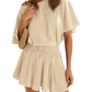 🔥 Rochie mini casual femei cu mâneci scurte, talie elastică, croi lejer vaporoasă