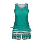 Costum de baie tankini din două piese, cu imprimeu, pentru femei
