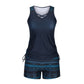 Costum de baie tankini din două piese, cu imprimeu, pentru femei