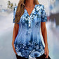 💝Reducere de 49%👚Bluză elegantă cu mâneci scurte și imprimeu floral pentru femei