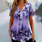💝Reducere de 49%👚Bluză elegantă cu mâneci scurte și imprimeu floral pentru femei