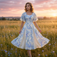 🌷Ofertă limitată în timp👗Rochie cu mâneci cu volane și croi evazat, cu un aspect eteric