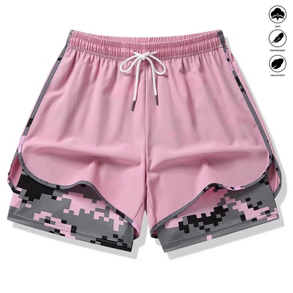 📢📢49% REDUCERE !! ⏰Șorturi sport casual pentru femei, cu căptușeală integrată