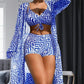 👙 ACUM CU 50% REDUCERE! 🔥 Set de costum de baie pentru femei, 3 piese, cu imprimeu geometric – Design modern, potrivire confortabilă și perfect pentru zilele la plajă 🏖️