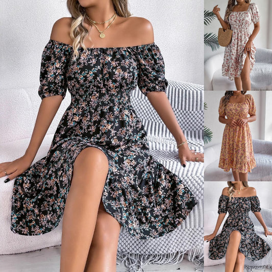 🌼Fluturi pe rochii👗Volane și imprimate florale pentru femei