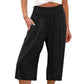 💖【S-3XL】🍂Pantaloni cropped ușori, cu talie elastică, pentru femei