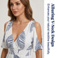 👗 50% REDUCERE ACUM! 🌞Rochie maxi cu decupaje pe umeri și imprimeu tropical