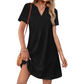 🥳VÂNZARE FERICITĂ DE VARĂ🥳💞50K+ VÂNDUTE!💥REDUCERE 50%! 🔥Rochie Casual pentru Femei, Croială Largă, cu Mânecă Scurtă