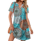 🥳VÂNZARE FERICITĂ DE VARĂ🥳💞50K+ VÂNDUTE!💥REDUCERE 50%! 🔥Rochie Casual pentru Femei, Croială Largă, cu Mânecă Scurtă