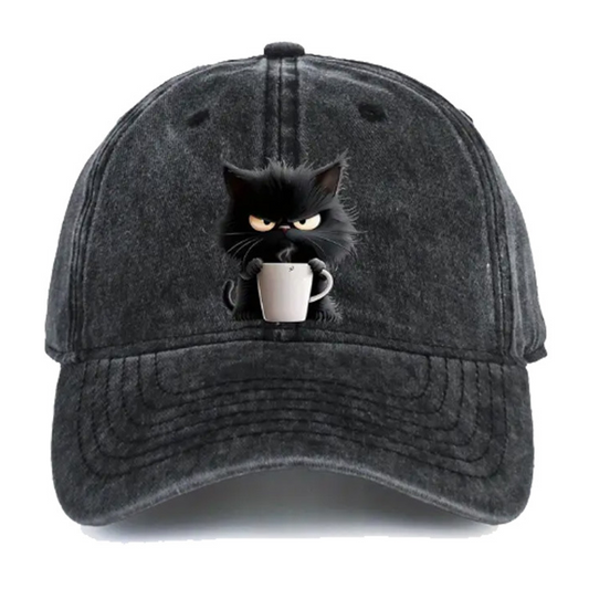 🔥40% REDUCERE pentru o perioadă limitată🔥Șapcă vintage de baseball cu pisică neagră drăguță
