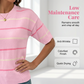 Tricou cu mânecă scurtă pentru femei, clasic, în dungi