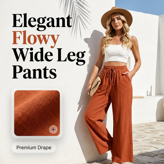 📢📢REDUCERE DE 40%!! ✨👖Pantaloni largi pentru femei cu talie înaltă, casual