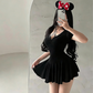 Rochie mini cu mânecă scurtă pentru femei, în stil A-Line👗