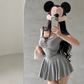 Rochie mini cu mânecă scurtă pentru femei, în stil A-Line👗