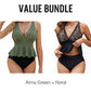 🏖️Reducere de 50%👙Set de tankini cu volane pentru femei, cu slip