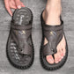 👞🦶 Sandale outdoor din piele moale, respirabile, pentru bărbați, mărimi mari 🌿