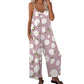 Costum feminin cu imprimeu floral și pantaloni largi