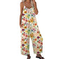 Costum feminin cu imprimeu floral și pantaloni largi