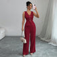 📢📢REDUCERE DE 45%!! ✨Set de 2 piese pentru femei: Vest fără mâneci și Pantaloni cu picior larg