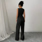 📢📢REDUCERE DE 45%!! ✨Set de 2 piese pentru femei: Vest fără mâneci și Pantaloni cu picior larg