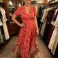 💝Reducere de 49%💝Rochie pentru femei cu decolteu în V și imprimatur floral