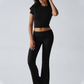 💖Set de top și pantaloni evazați pentru femei, 2 piese