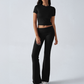 💖Set de top și pantaloni evazați pentru femei, 2 piese