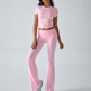 💖Set de top și pantaloni evazați pentru femei, 2 piese