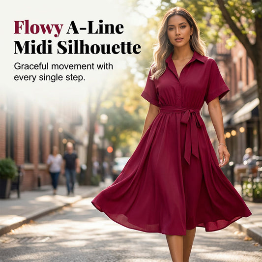 💖Rochie casual cu nasturi pentru femei👗