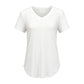 🌸Breathable Soft Comfort🌿Bluză Casual pentru Femei, cu Decolteu în V și Mânecă Scurtă✨
