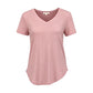 🌸Breathable Soft Comfort🌿Bluză Casual pentru Femei, cu Decolteu în V și Mânecă Scurtă✨