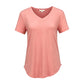 🌸Breathable Soft Comfort🌿Bluză Casual pentru Femei, cu Decolteu în V și Mânecă Scurtă✨