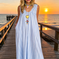 🎉Oferte speciale pentru mărimi mari💥Rochie maxi fără mâneci, cu buzunare, pentru femei, lejeră, casual și elegantă, un articol indispensabil pentru garderoba de vară ☀️🌸