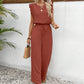 ✨ Set Damă Top Fără Mâneci cu Dantela & Pantaloni Largi – Elegant, Confortabil & Feminin, Brâu Inclus, S-XL, 6 Culori 🌸