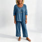 Set de 2 piese casual pentru femei, cu detalii cu ochiuri