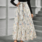 👗Rochie Maxi cu Mânecă Lungă, Croială în Linia A, cu Motive Florale pentru Femei