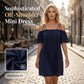 O gamă foarte largă de culori🎨Rochie mini elegantă de culoare uni pentru femei