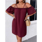 O gamă foarte largă de culori🎨Rochie mini elegantă de culoare uni pentru femei