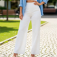 Pantaloni Casual pentru Femei, Culoare Uni, Cu Tăietură Largă