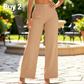 Pantaloni Casual pentru Femei, Culoare Uni, Cu Tăietură Largă