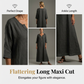 👗Rochie maxi casual pentru femei, cu decolteu în V și croială lejeră