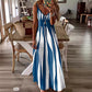 Robe Imprimée à Col en V et à Bretelles Spaghetti pour Femmes