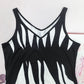Robe Imprimée à Col en V et à Bretelles Spaghetti pour Femmes