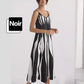Robe Imprimée à Col en V et à Bretelles Spaghetti pour Femmes